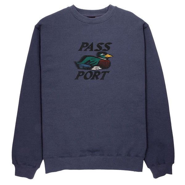 Pass~Port | Fast Duck Sweater. Dusty Blue Available Online and in Store at Momentum Skateshop In Cottesloe, Western Australia. Shop Online Now: www.momentumskate.com.au