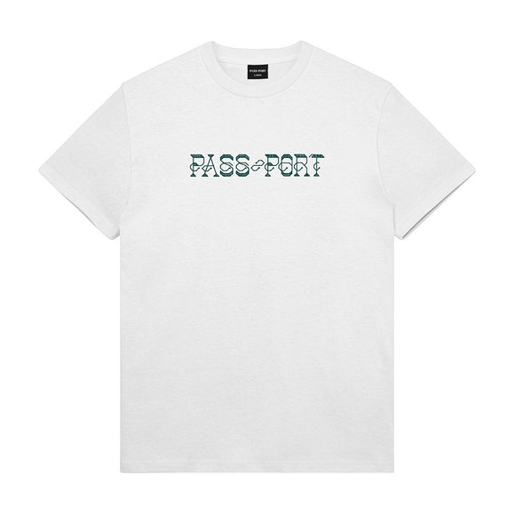 Pass~Port | Needlework Short Sleeve Tee. White Available Online and in Store at Momentum Skateshop In Cottesloe, Western Australia. Shop Online Now: www.momentumskate.com.au