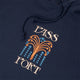 Pass~Port | Roman Candle Embroidered Fleece Hoodie. Navy Available Online and in Store at Momentum Skateshop In Cottesloe, Western Australia. Shop Online Now: www.momentumskate.com.au