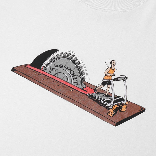 Pass~Port | Keeping Running Short Sleeve Tee. White Available Online and in Store at Momentum Skateshop In Cottesloe, Western Australia. Shop Online Now: www.momentumskate.com.au