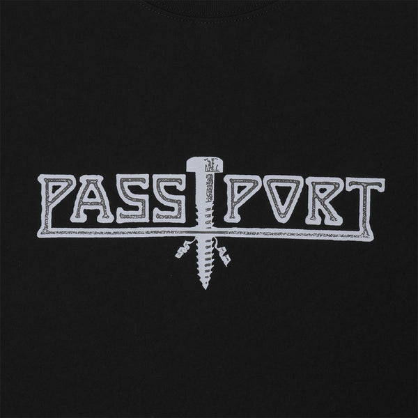 Pass~Port | Screwed Short Sleeve Tee. Black Available Online and in Store at Momentum Skateshop In Cottesloe, Western Australia. Shop Online Now: www.momentumskate.com.au