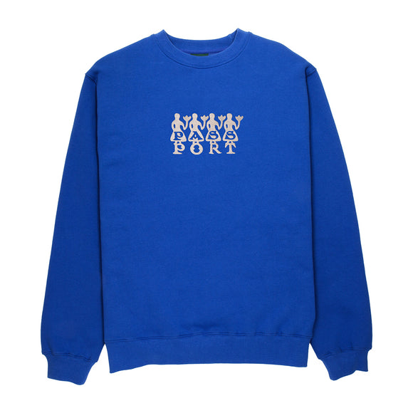 Pass~Port | 4 Flowers Organic Fleece Crew Neck Sweater. Royal Blue Available Online and in Store at Momentum Skateshop In Cottesloe, Western Australia. Shop Online Now: www.momentumskate.com.au