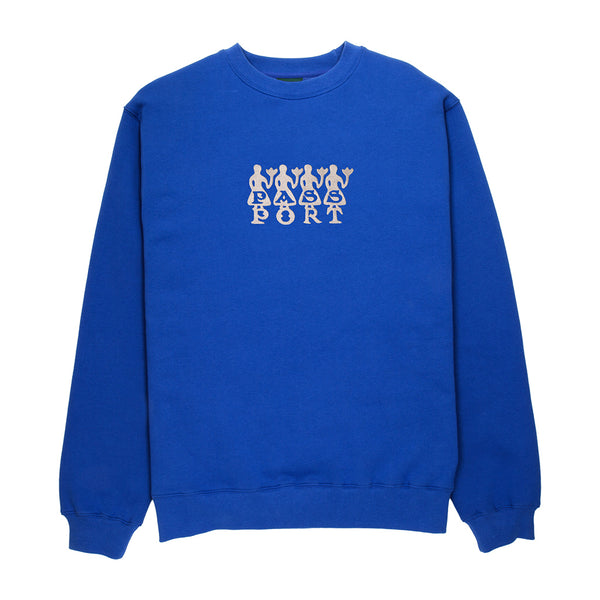 Pass~Port | 4 Flowers Organic Fleece Crew Neck Sweater. Royal Blue Available Online and in Store at Momentum Skateshop In Cottesloe, Western Australia. Shop Online Now: www.momentumskate.com.au
