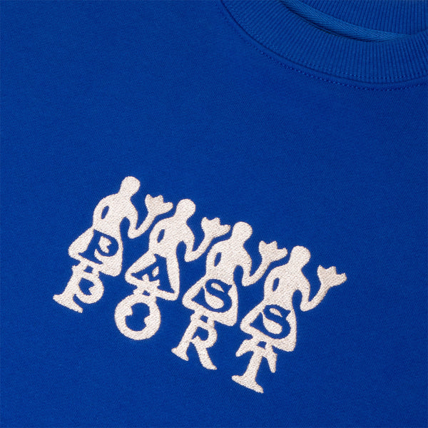 Pass~Port | 4 Flowers Organic Fleece Crew Neck Sweater. Royal Blue Available Online and in Store at Momentum Skateshop In Cottesloe, Western Australia. Shop Online Now: www.momentumskate.com.au