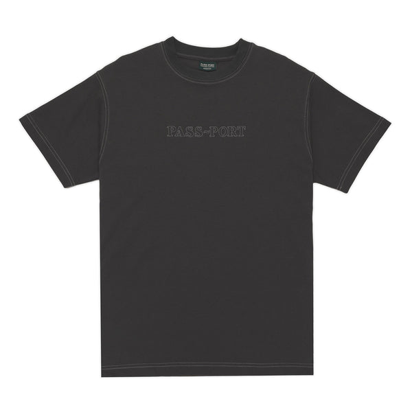 Pass~Port | Official Organic Cotton Short Sleeve Tee. Vintage Black Available Online and in Store at Momentum Skateshop In Cottesloe, Western Australia. Shop Online Now: www.momentumskate.com.au