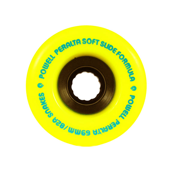 Powell Peralta | SSF Snakes Skateboard Wheels. Yellow / 66mm x 82a Available Online and in Store at Momentum Skateshop In Cottesloe, Western Australia. Shop Online Now: www.momentumskate.com.au