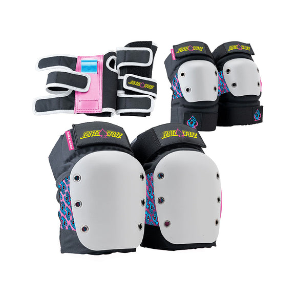 Pro-Tec x Santa Cruz | Junior Pro Skate / Street Protective Wrist / Elbow / Knee 3 Pack Pad Set Available Online and in Store at Momentum Skateshop In Cottesloe, Western Australia. Shop Online Now: www.momentumskate.com.au