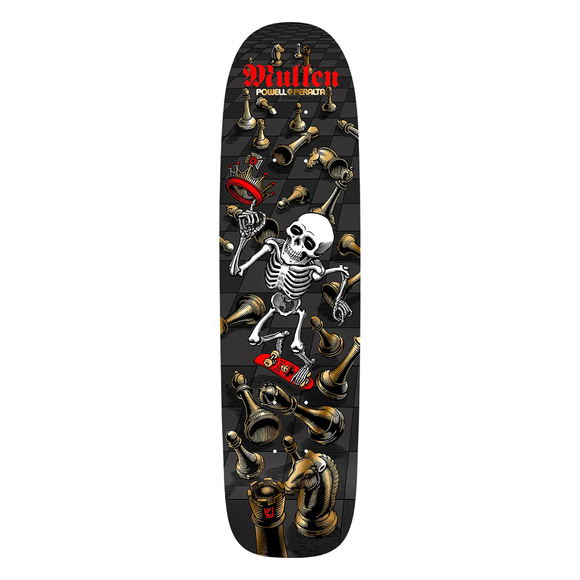 Powell Peralta x Bones Brigade x Rodney Mullen | Chess Series 16 Limited Reissue Skateboard Deck. Black-Gold Foil / 7.4" x 27.68" Available Online and in Store at Momentum Skateshop In Cottesloe, Western Australia. Shop Online Now: www.momentumskate.com.au