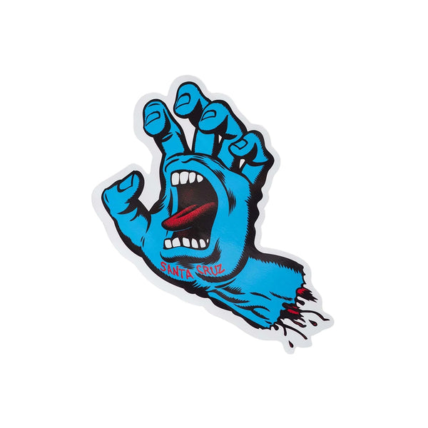 Santa Cruz | Screaming Hand Die Cut Sticker. 6.0" x 4.0" Available Online and in Store at Momentum Skateshop In Cottesloe, Western Australia. Shop Online Now: www.momentumskate.com.au