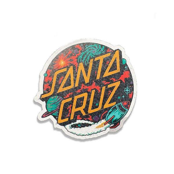 Santa Cruz | Space Dot Sticker. Multi / 4.25" x 4.0" Available Online and in Store at Momentum Skateshop In Cottesloe, Western Australia. Shop Online Now: www.momentumskate.com.au