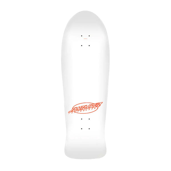 Santa Cruz x Keith Meek | OG Slasher Reissue Skateboard Deck. White /10.1" x 31.13" Available Online and in Store at Momentum Skateshop In Cottesloe, Western Australia. Shop Online Now: www.momentumskate.com.au