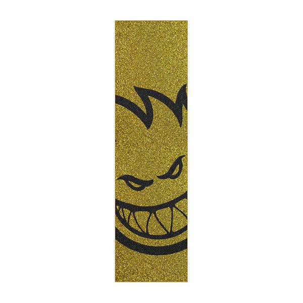 Spitfire | Bighead Perforated Skateboard Griptape Sheet. Gold-Glitter/9" x 33" Available Online and in Store at Momentum Skateshop In Cottesloe, Western Australia. Shop Online Now: www.momentumskate.com.au