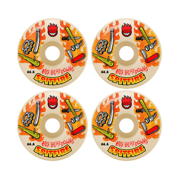 Spitfire | Formula Four Big Beatdown Classic Skateboard Wheels. 66mm x 99a Available Online and in Store at Momentum Skateshop In Cottesloe, Western Australia. Shop Online Now: www.momentumskate.com.au