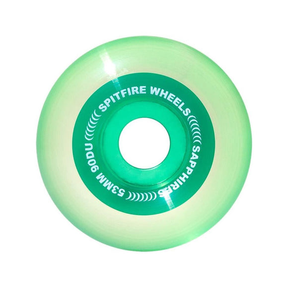 Spitfire | Sapphires Cruiser Skateboard Wheels. Green / 53mm x 90a Available Online and in Store at Momentum Skateshop In Cottesloe, Western Australia. Shop Online Now: www.momentumskate.com.au