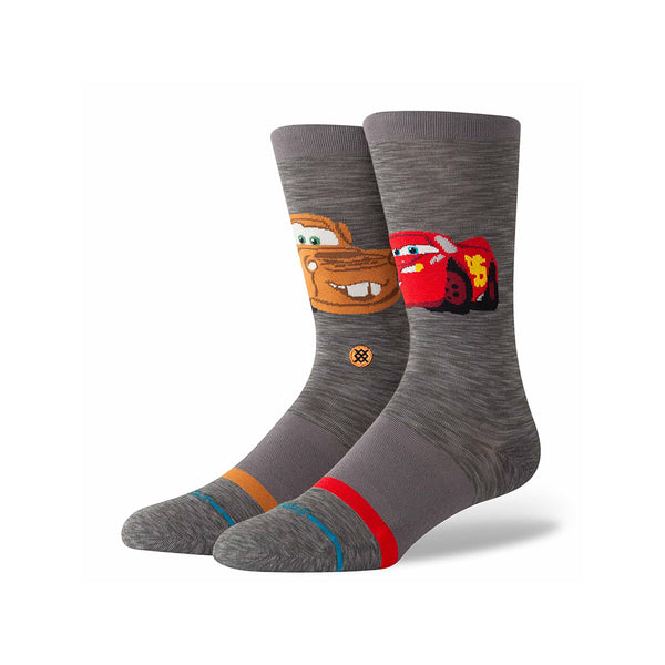 Stance x Pixar | Cars Kachow Casual Crew Length Socks. Dark Grey Available Online and in Store at Momentum Skateshop In Cottesloe, Western Australia. Shop Online Now: www.momentumskate.com.au