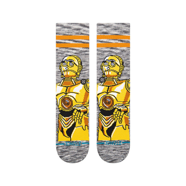 Stance x Star Wars | C3PO Casual Crew Length Socks Available Online and in Store at Momentum Skateshop In Cottesloe, Western Australia. Shop Online Now: www.momentumskate.com.au