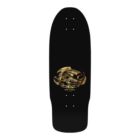 Powell Peralta x Bones Brigade x Steve Caballero | Original Dragon Series 16 Limited Reissue Skateboard Deck. Black-Gold Foil/10.09" x 29.69" Available Online and in Store at Momentum Skateshop In Cottesloe, Western Australia. Shop Online Now: www.momentumskate.com.au