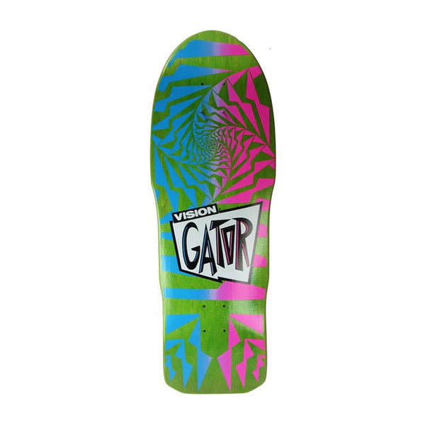 Vision | Gator II Re-Issue Skateboard Deck. Lime Stain/Blue Pink Fade/10.25" x 30.5" Available Online and in Store at Momentum Skateshop In Cottesloe, Western Australia. Shop Online Now: www.momentumskate.com.au