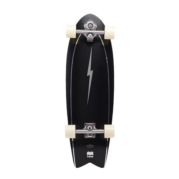 Yow | Pipe Power Surfing Series Surf Skateboard. Black / 10" x 32" Available Online and in Store at Momentum Skateshop In Cottesloe, Western Australia. Shop Online Now: www.momentumskate.com.au