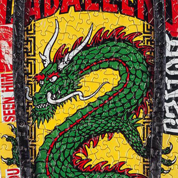 POWELL PERALTA X CABALLERO | CHINESE DRAGON 500 PIECE DOUBLE SIDED PUZZLE. 10" X 30"