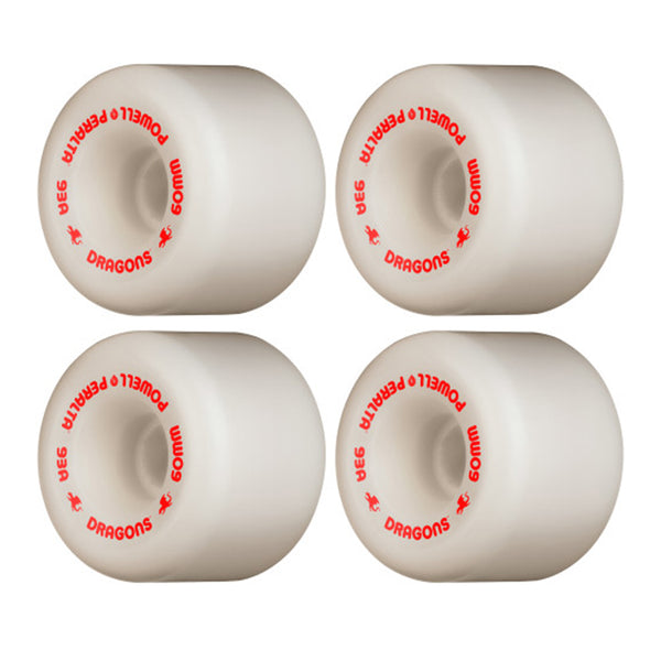 POWELL PERALTA | DRAGON FORMULA GREEN DRAGON SKATEBOARD WHEELS. WHITE / 60MM X 93A AVAILABLE ONLINE AND IN STORE AT MOMENTUM SKATESHOP IN COTTESLOE, WESTERN AUSTRALIA. SKU 842357179073