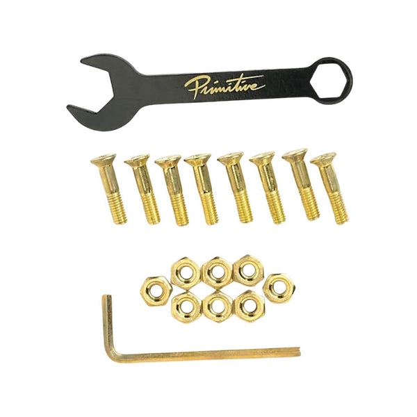 PRIMITIVE | 7/8" GOLD ALLEN HEAD SKATEBOARD BOLTS AVAILABLE ONLINE AND IN STORE AT MOMENTUM SKATESHOP IN COTTESLOE, WESTERN AUSTRALIA.