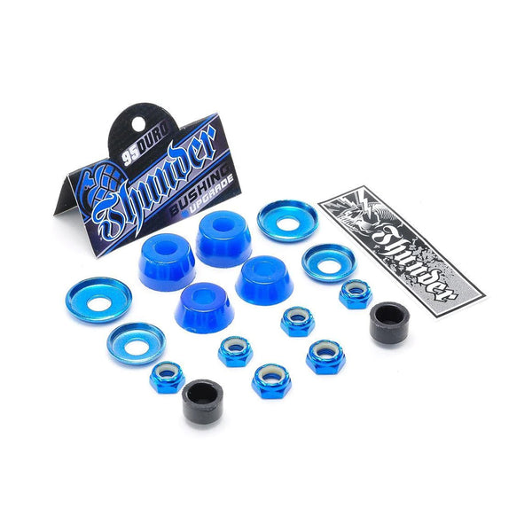 THUNDER | BUSHING UPGRADE & REBUILD KIT. BLUE / 95 DURO AVAILABLE ONLINE AND IN STORE AT MOMENTUM SKATESHOP IN COTTESLOE, WESTERN AUSTRALIA.