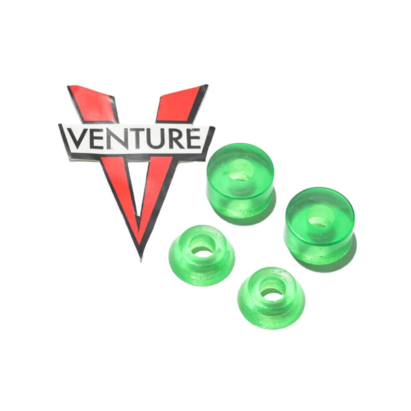 VENTURE | LOOSE TRUCKS BUSHING CONVERSION KIT. GREEN / 90 DURO AVAILABLE ONLINE AND IN STORE AT MOMENTUM SKATESHOP IN COTTESLOE, WESTERN AUSTRALIA.