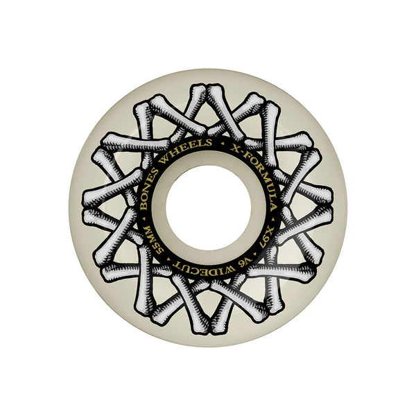 Bones | X-Formula V6 Widecut Skateboard Wheels. 55mm x 97a Available Online and in Store at Momentum Skateshop In Cottesloe, Western Australia. Shop Online Now: www.momentumskate.com.au
