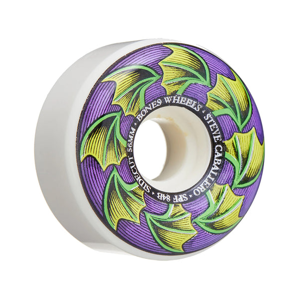 Bones x Steve Caballero | Bat Wings Pro SPF Formula Sidecut Skateboard Wheels. 56mm x 84b/104a Available Online and in Store at Momentum Skateshop In Cottesloe, Western Australia. Shop Online Now: www.momentumskate.com.au