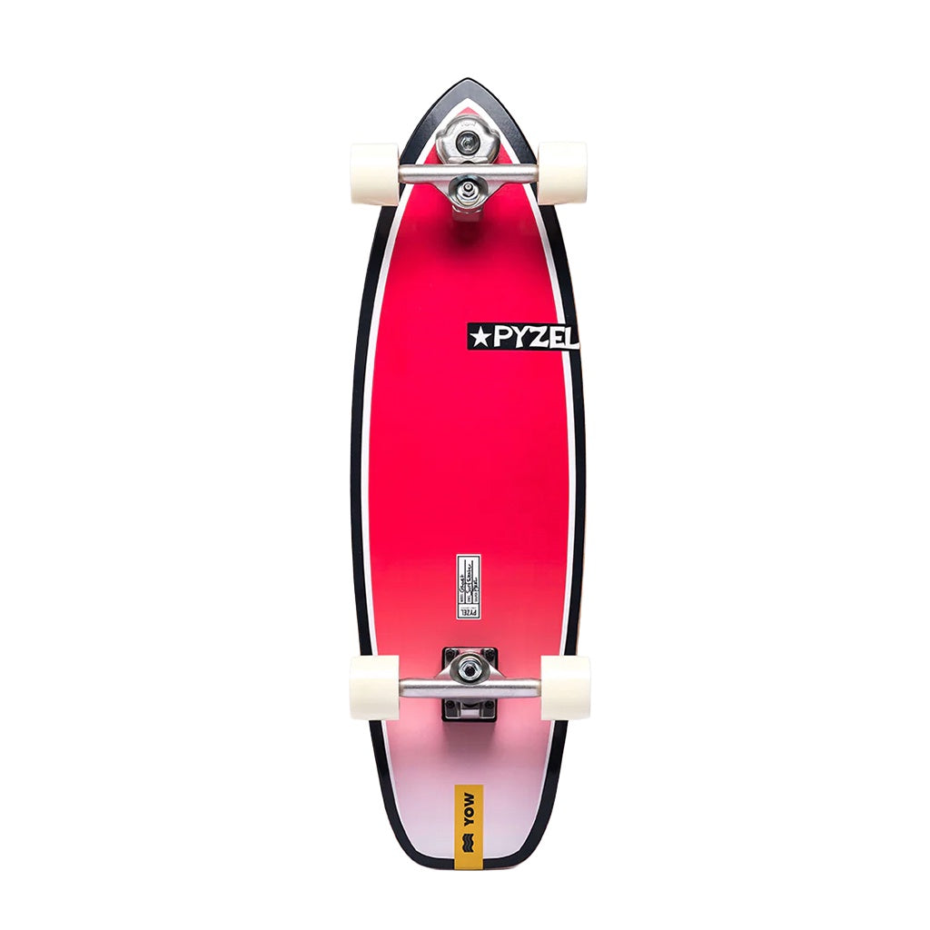 Yow x Pyzel | Shaper Series Ghost SurfSkate Complete Skateboard. Red ...