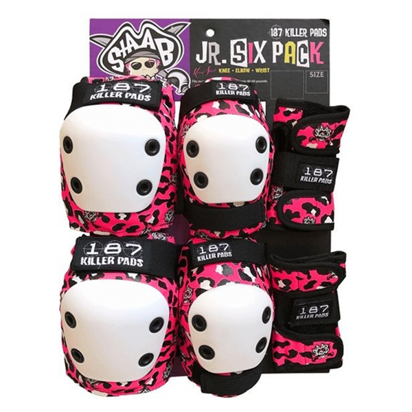 187 X Staab | Junior Six Pack - Knee/Elbow/Wrist Pad Set. Pink Available Online and in Store at Momentum Skateshop In Cottesloe, Western Australia. Shop Online Now: www.momentumskate.com.au