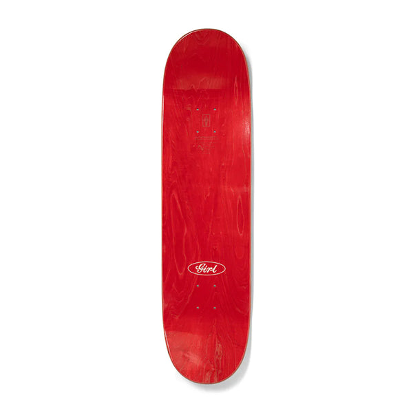 GIRL X ANDREW BROPHY | RACING RED WR44 SKATEBOARD DECK. 8.25" X 31.75" AVAILABLE ONLINE AND IN STORE AT MOMENTUM SKATESHOP IN COTTESLOE, WESTERN AUSTRALIA.