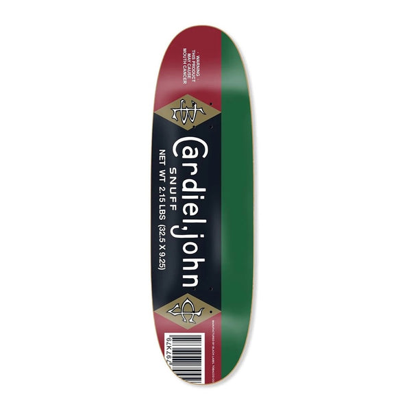 AVAILABLE ONLINE AND IN STORE AT MOMENTUM SKATESHOP IN COTTESLOE, WESTERN AUSTRALIA.BLACK LABEL X JOHN CARDIEL | SNUFF GREEN STRIPE REISSUE SKATEBOARD DECK. 9.25" X 32.5" 