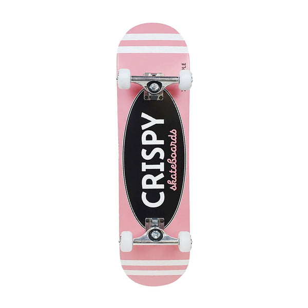 CRISPY | ROOKIE STRIPES COMPLETE SKATEBOARD. PINK / 8.0" X 32.0" AVAILABLE ONLINE AND IN STORE AT MOMENTUM SKATESHOP IN COTTESLOE, WESTERN AUSTRALIA.