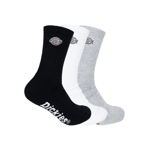 DICKIES | ROCKWOOD MONO 3 PACK CREW SOCKS. BLACK GMARLE AVAILABLE ONLINE AND IN STORE AT MOMENTUM SKATESHOP IN COTTESLOE, WESTERN AUSTRALIA.