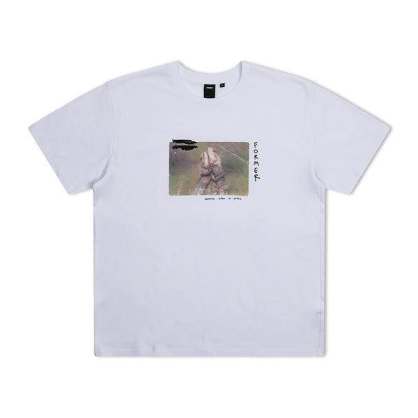 FORMER | EMBRACE S/S TEE. WHITE AVAILABLE ONLINE AND IN STORE AT MOMENTUM SKATESHOP IN COTTESLOE, WESTERN AUSTRALIA.