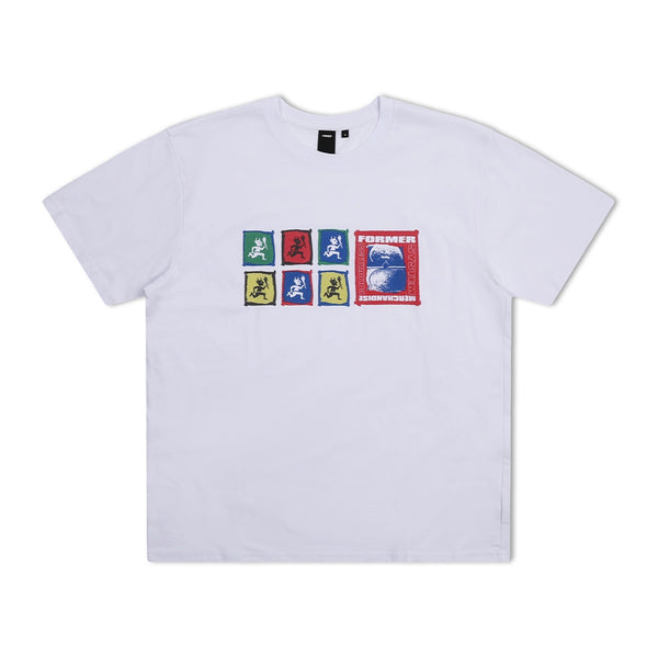 FORMER | REMAINING S/S TEE. WHITE AVAILABLE ONLINE AND IN STORE AT MOMENTUM SKATESHOP IN COTTESLOE, WESTERN AUSTRALIA.