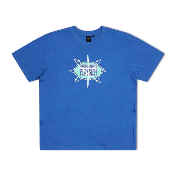FORMER | UTOPIC S/S TEE. COBALT AVAILABLE ONLINE AND IN STORE AT MOMENTUM SKATESHOP IN COTTESLOE, WESTERN AUSTRALIA.