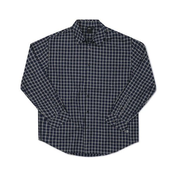 FORMER | VIVIAN CHECK L/S SHIRT. NAVY AVAILABLE ONLINE AND IN STORE AT MOMENTUM SKATESHOP IN COTTESLOE, WESTERN AUSTRALIA.
