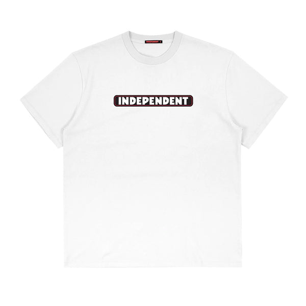 INDEPENDENT | BAR S/S ORIGINAL FIT TEE. WHITE AVAILABLE ONLINE AND IN STORE AT MOMENTUM SKATESHOP IN COTTESLOE, WESTERN AUSTRALIA.