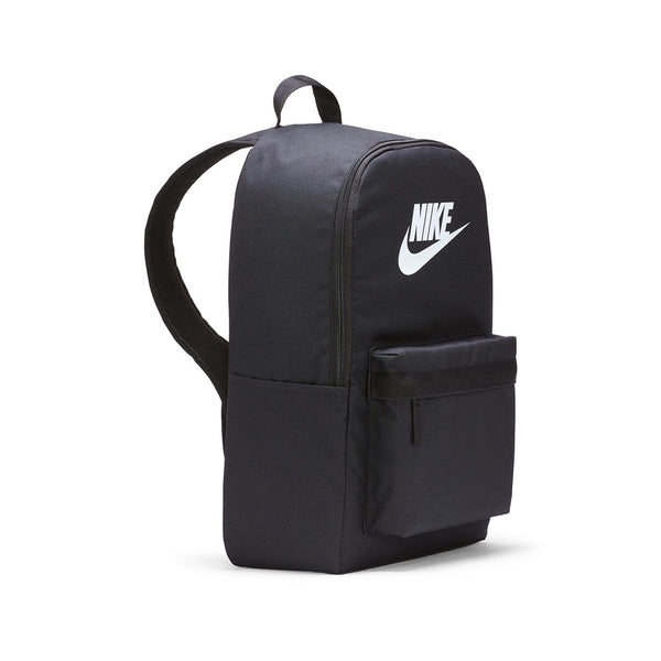NIKE | HERITAGE 25 LITRE BACKPACK. BLACK/BLACK/WHITE AVAILABLE ONLINE AND IN STORE AT MOMENTUM SKATESHOP IN COTTESLOE, WESTERN AUSTRALIA.