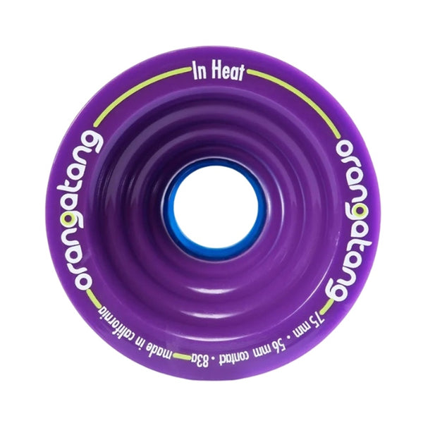 ORANGATANG | IN HEAT SKATEBOARD WHEELS. PURPLE / 75MM X 83A AVAILABLE ONLINE AND IN STORE AT MOMENTUM SKATESHOP IN COTTESLOE, WESTERN AUSTRALIA.