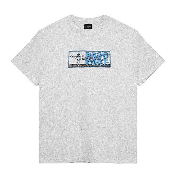 PASS~PORT | WATER RESTRICTIONS SHORT SLEEVE TEE. ASH AVAILABLE ONLINE AND IN STORE AT MOMENTUM SKATESHOP IN COTTESLOE, WESTERN AUSTRALIA.