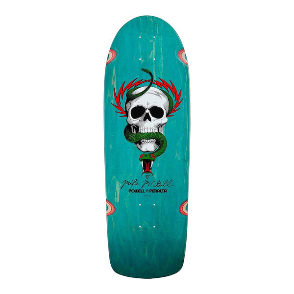 POWELL PERALTA X MIKE MCGILL | OG SKULL & SNAKE REISSUE SKATEBOARD DECK. TEAL STAIN / 10.0" X 30.125" AVAILABLE ONLINE AND IN STORE AT MOMENTUM SKATESHOP IN COTTESLOE, WESTERN AUSTRALIA.