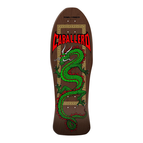 POWELL PERALTA X STEVE CABALLERO | CHINESE DRAGON REISSUE SKATEBOARD DECK. BROWN STAIN / 10.0" X 30.0" AVAILABLE ONLINE AND IN STORE AT MOMENTUM SKATESHOP IN COTTESLOE, WESTERN AUSTRALIA.