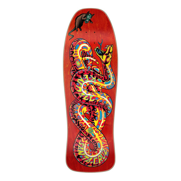 SANTA CRUZ X JEFF KENDALL | SNAKE REISSUE SKATEBOARD DECK. RED / 9.975" X 31.125" AVAILABLE ONLINE AND IN STORE AT MOMENTUM SKATESHOP IN COTTESLOE, WESTERN AUSTRALIA.
