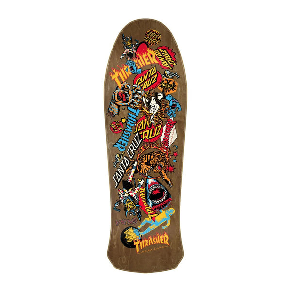 SANTA CRUZ X THRASHER X SALBA | OOPS SKATEBOARD DECK. 10.4" X 32.0" AVAILABLE ONLINE AND IN STORE AT MOMENTUM SKATESHOP IN COTTESLOE, WESTERN AUSTRALIA.