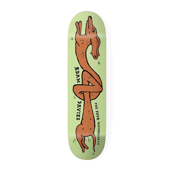 THE 4 SKATEBOARD COMPANY X ADAM DAVIES | WADE'S DAD SKATEBOARD DECK. 8.0" X 32" AVAILABLE ONLINE AND IN STORE AT MOMENTUM SKATESHOP IN COTTESLOE, WESTERN AUSTRALIA.