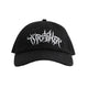 THRASHER | THORNS OLD TIMER 6 PANEL ADJUSTABLE CAP. BLACK AVAILABLE ONLINE AND IN STORE AT MOMENTUM SKATESHOP IN COTTESLOE, WESTERN AUSTRALIA.